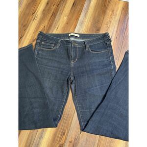 Bullhead Womens Blue Dark Wash 5-Pocket Straight Jeans Size 13 Regular